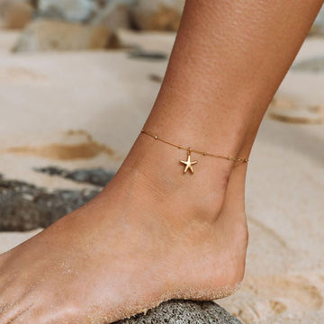 Mini tobillera de estrella de mar
