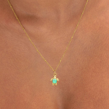 Collar de tortuga de ópalo 