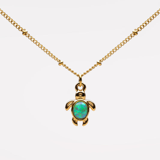 Collar de tortuga de ópalo 